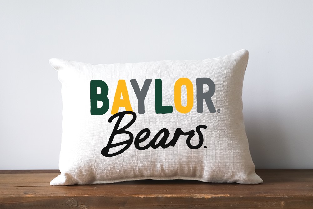 Baylor Collegiate Tones Pillow BU0004