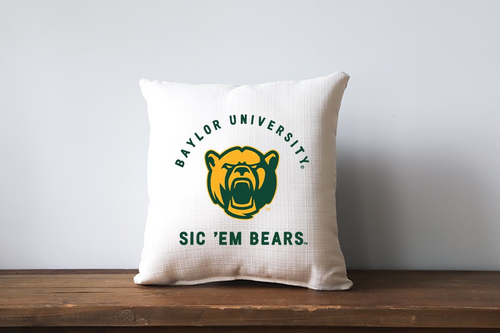 Baylor Collegiate Team Arched Pillow BU0006