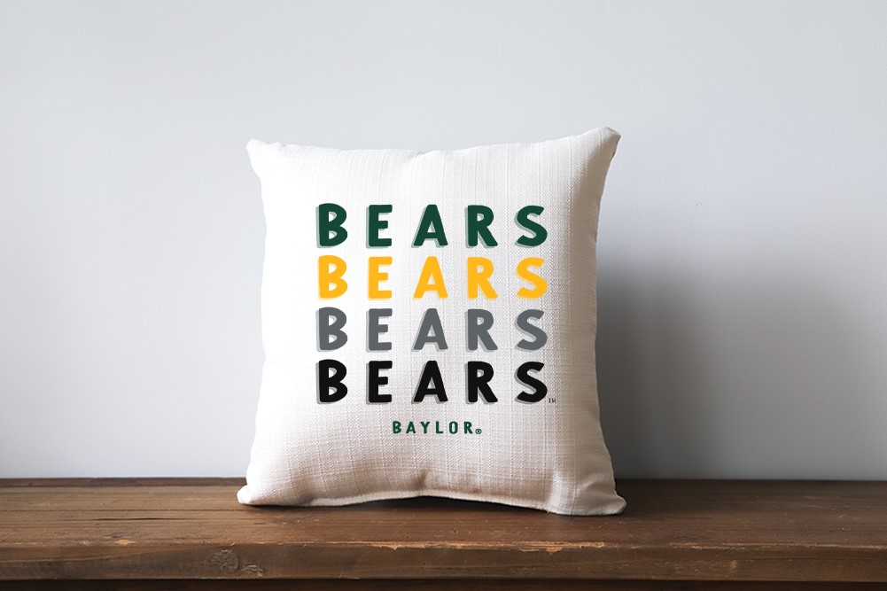 Baylor Bears Mascot Gradient Pillow BU0008