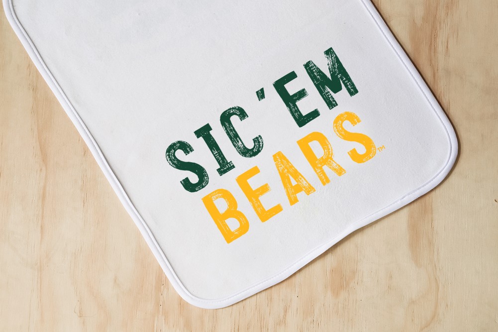 Baylor Sic 'Em Bears Distressed Burp Cloth BU0003BC