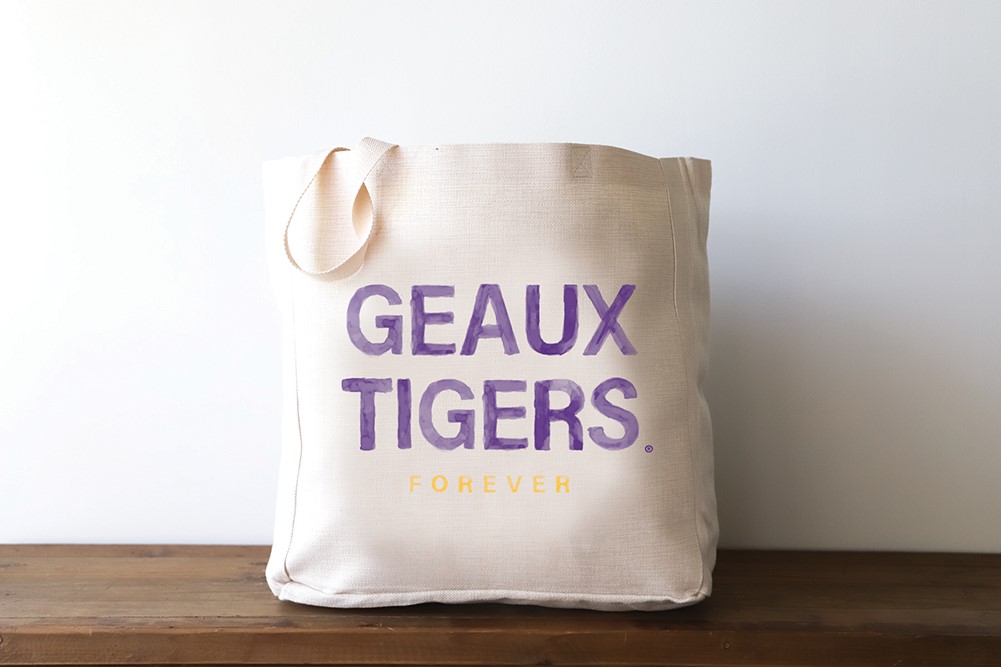 Watercolor Motto LSU Tote LSU0025BAG