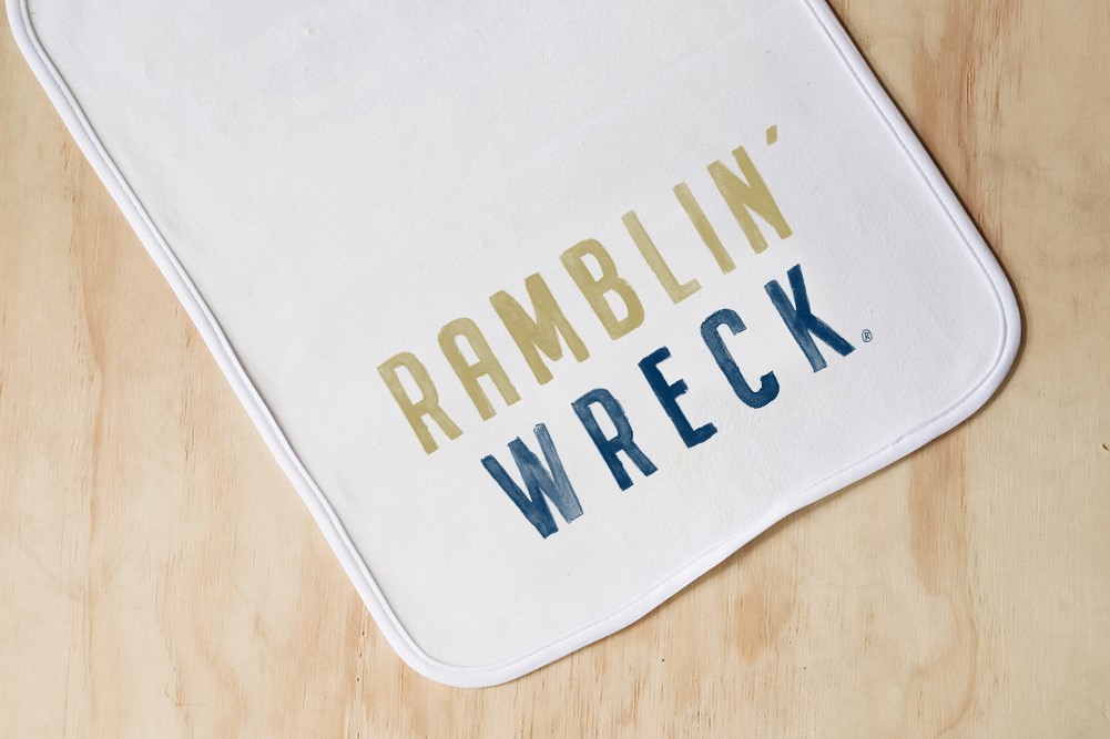 Ramblin' Wreck Poster Mascot Burp Cloth GT0005BC