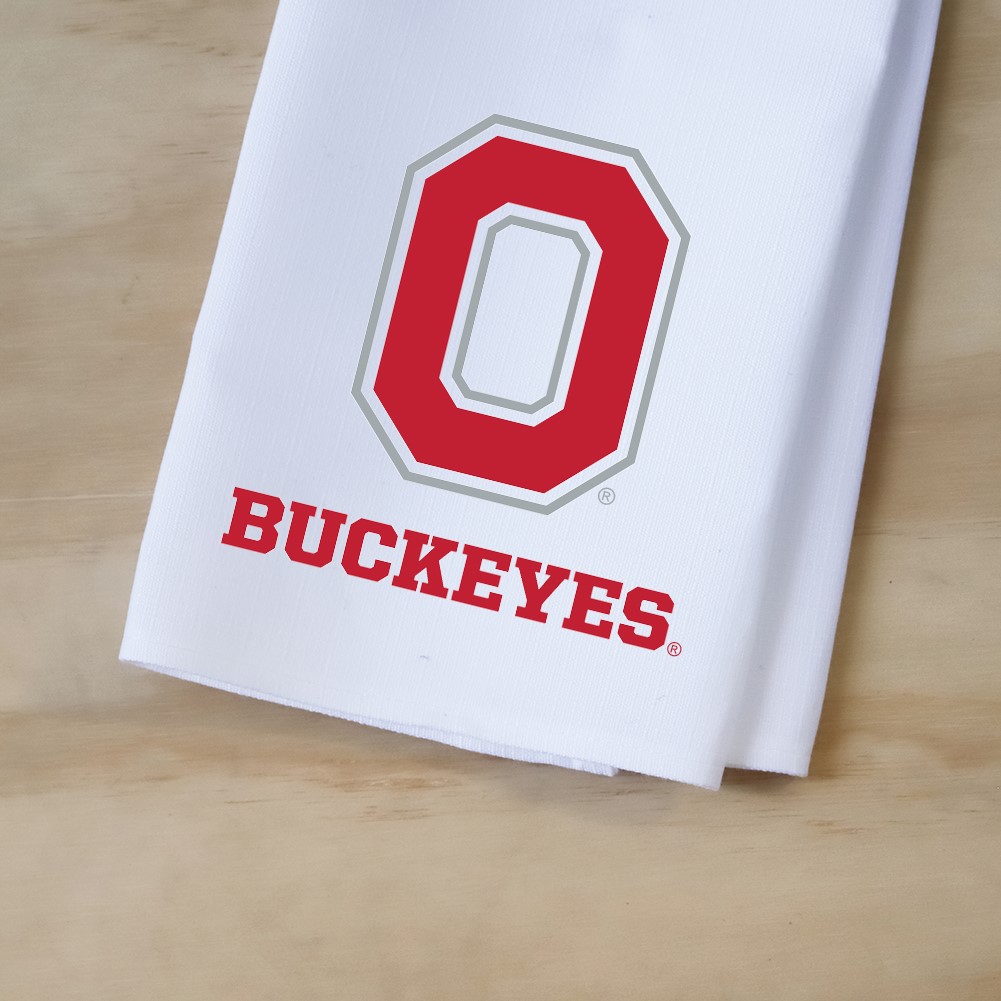 Ohio State Block O Buckeyes Tea Towel OHST0002TT
