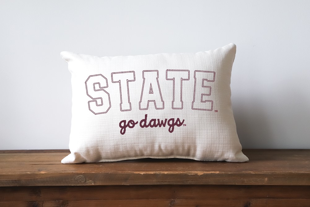 State Varsity Collegiate Pillow MSU0182