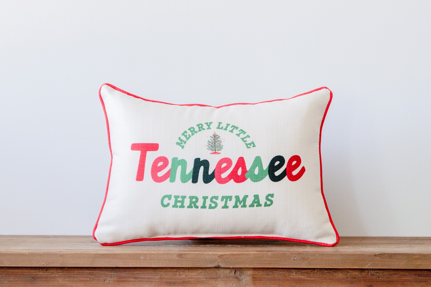 Merry Little State Christmas Tree Pillow CHR0268