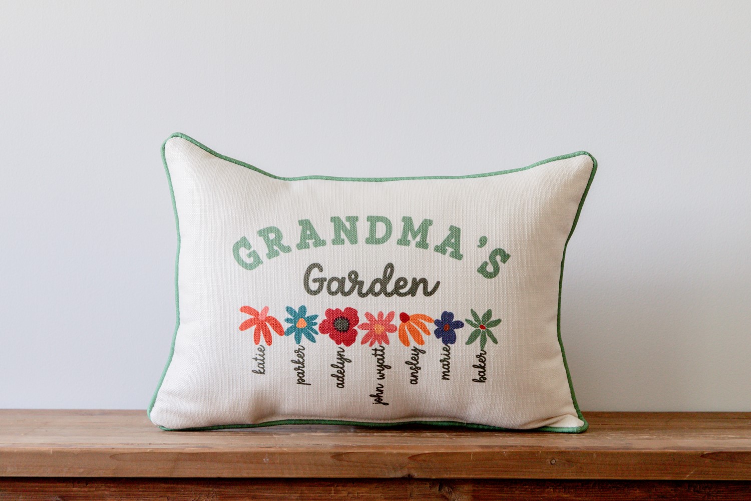 Grandma S Garden Personalized Pillow | Little Birdie