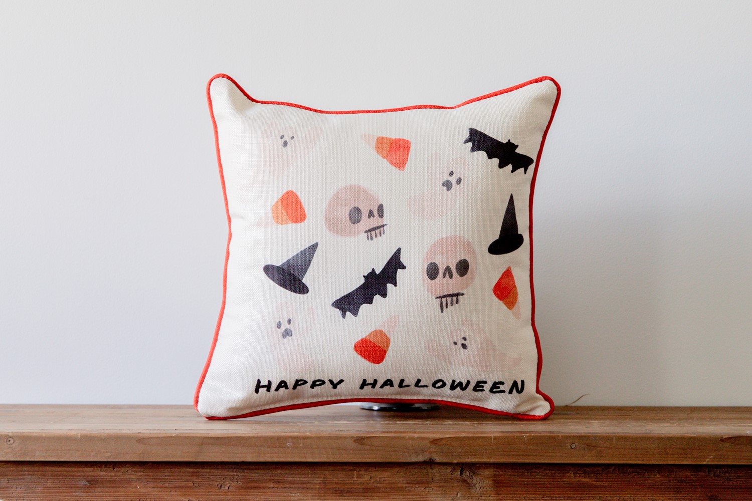 Tossed Happy Halloween Pillow | Little Birdie