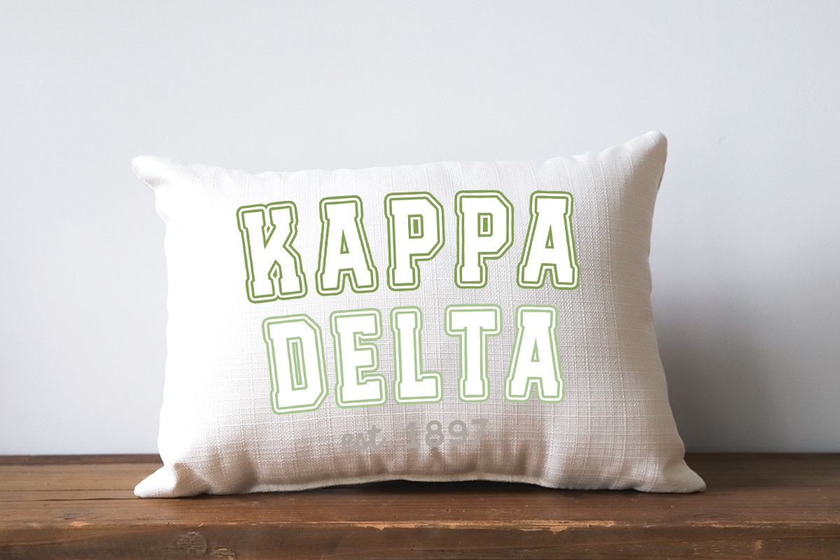 Varsity Sorority Kappa Delta Pillow SOR0040-KD