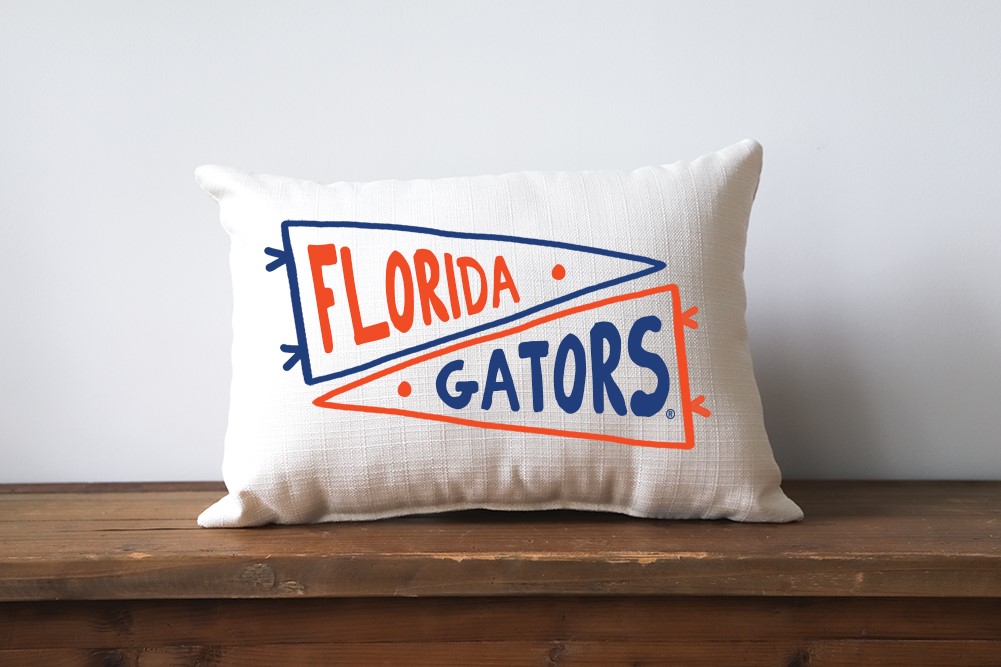 Florida Double Pennant Pillow UF0016