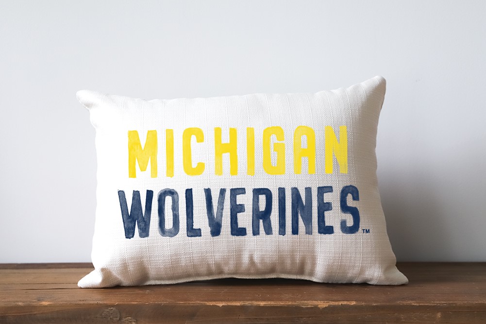 Michigan Wolverines Poster Tones Pillow MICH0005