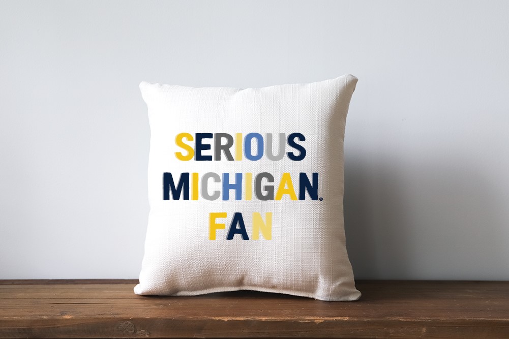 Serious Michigan Fan Pillow MICH0018