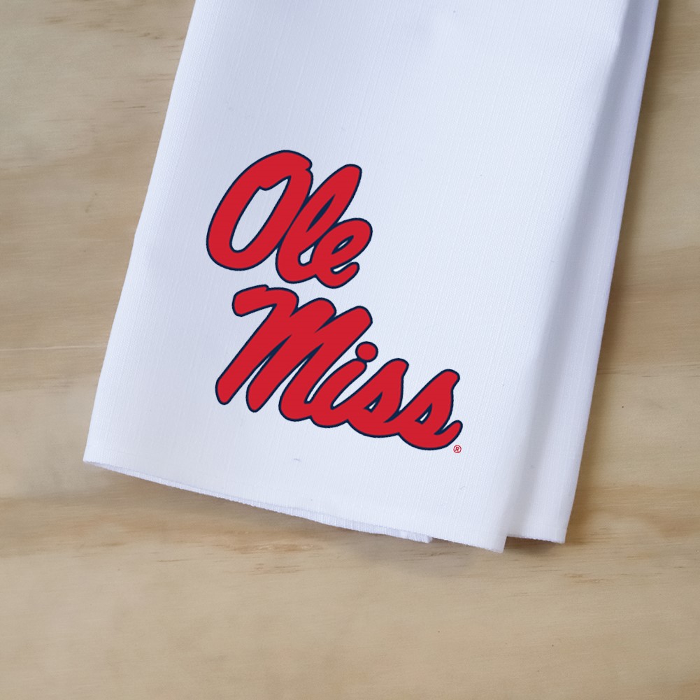 Ole Miss Square Script Tea Towel UM0151TT