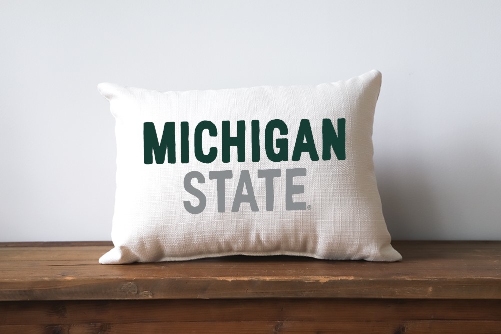 Michigan State Collegiate Tones Pillow MIST0004