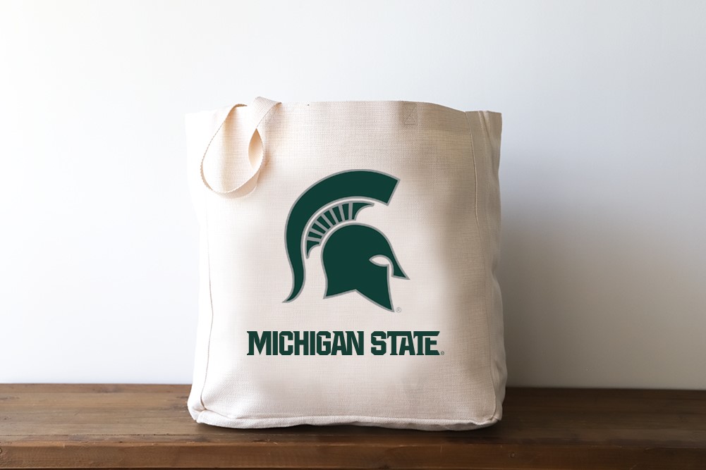 Michigan State Spartan & Word Mark Tote MIST0002BAG