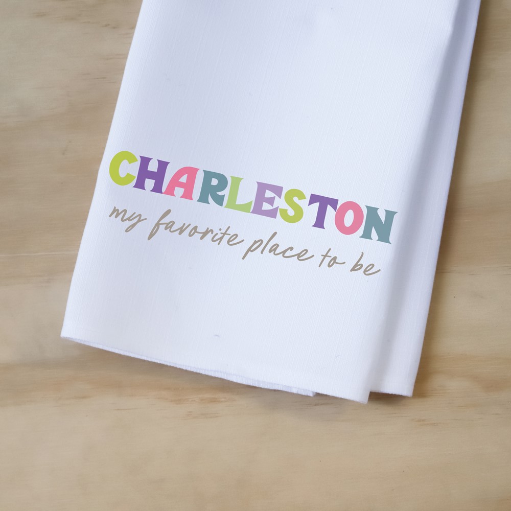 Funky Favorite Place to Be Tea Towel STE0793TT