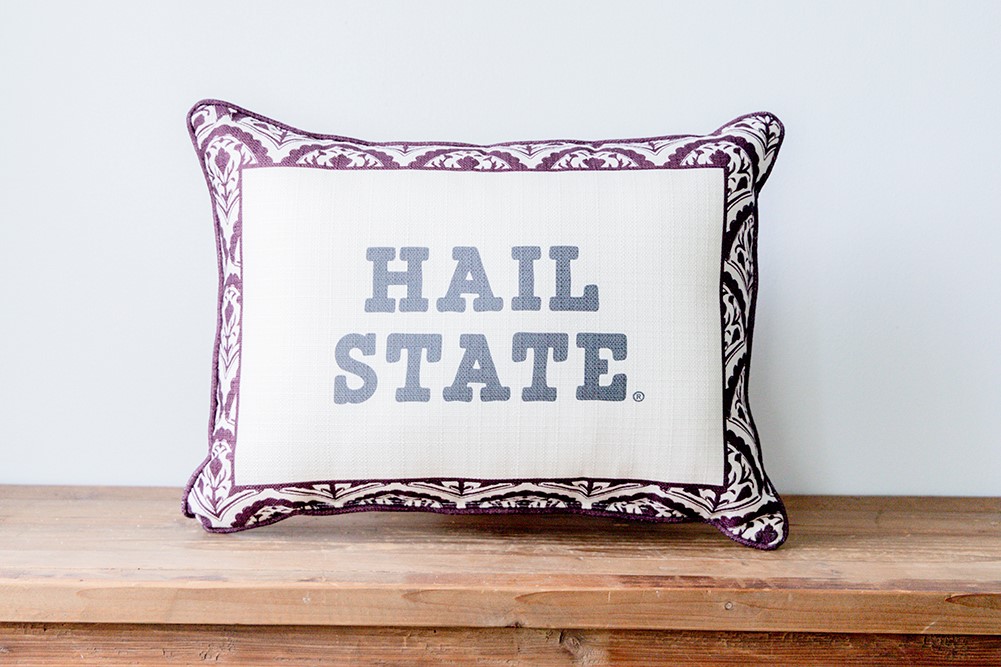 Hail State Scalloped Pillow MSU0185