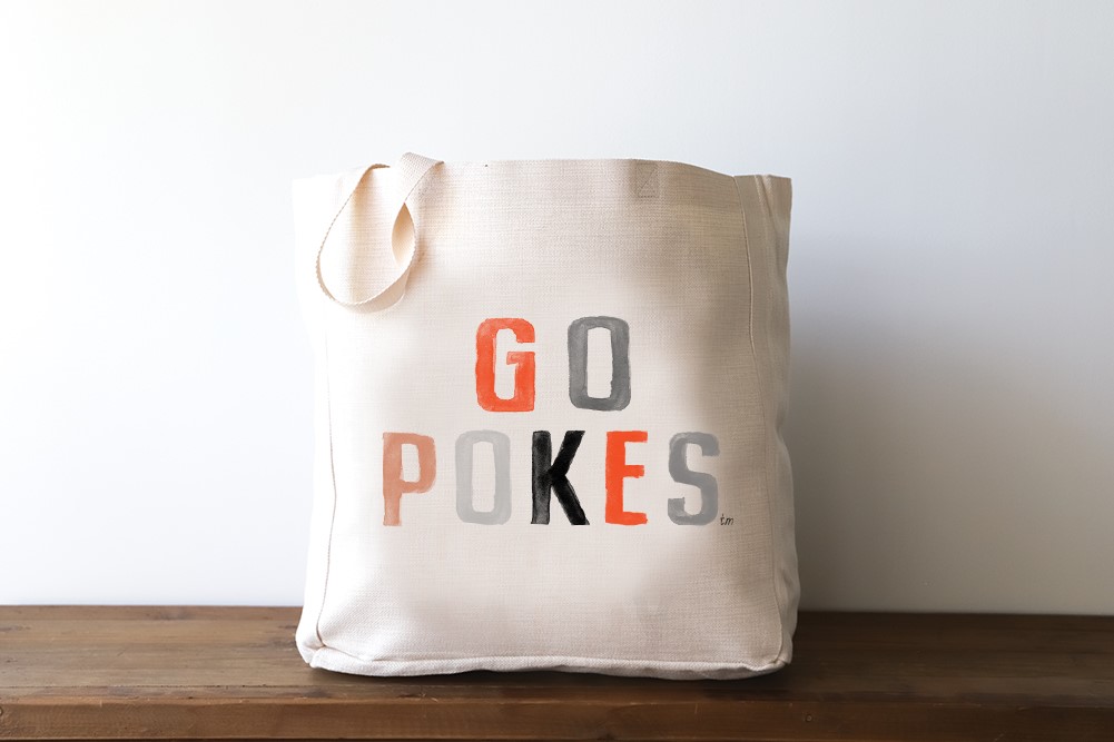 Go Pokes Poster Tones Tote OSU0038BAG