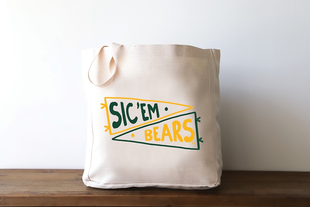 Baylor Double Collegiate Pennant Tote BU0025BAG