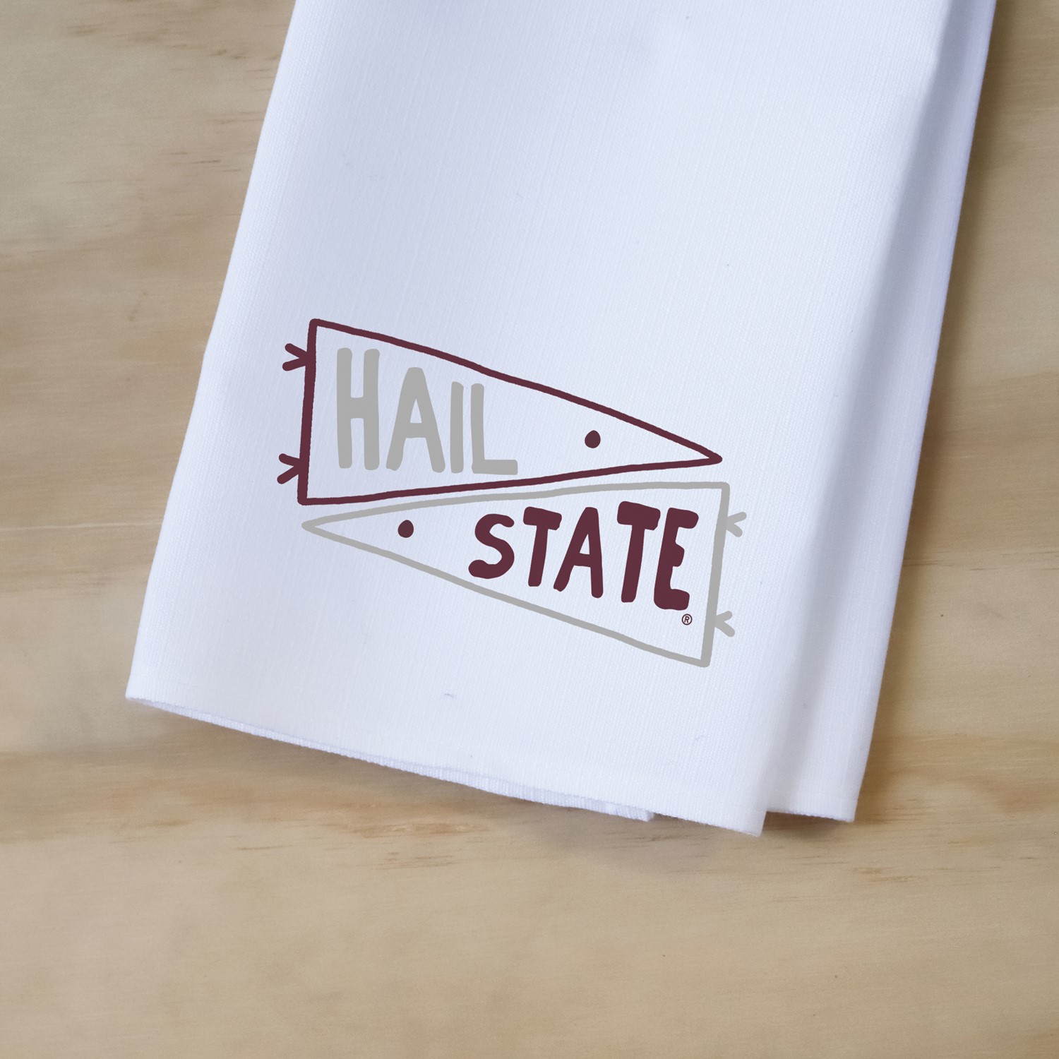 MSU Double Collegiate Pennant Tea Towel MSU0181TT