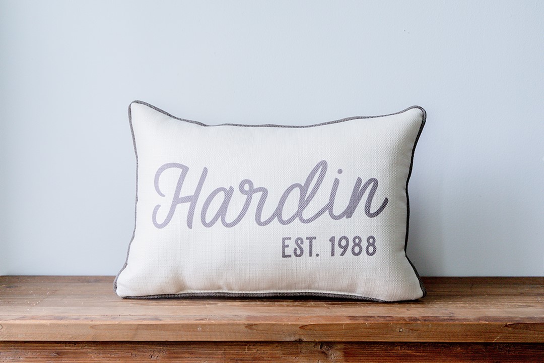 Herb Garden Last Name Est. Pillow TXT1097
