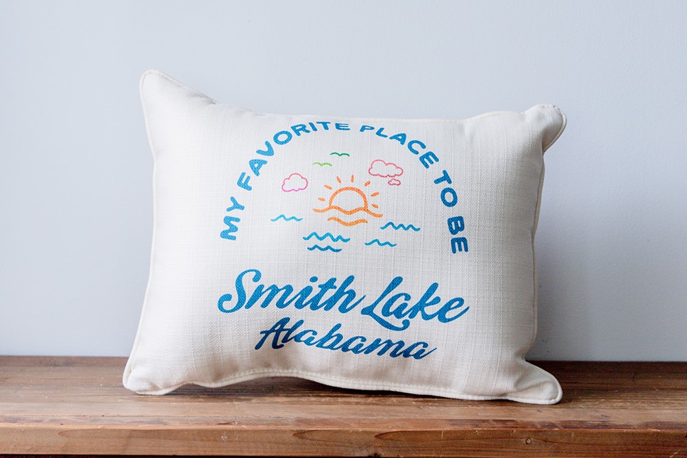 Lake Hometown Scene Pillow LAK0003