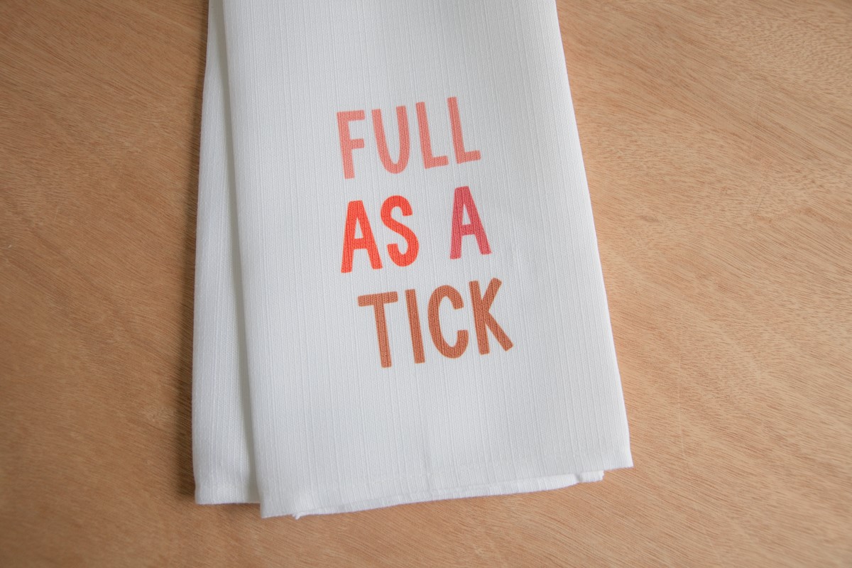 Full as a Tick Pink Tea Towel TXT1032TT