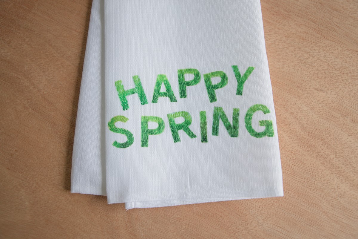Leafy Happy Spring Tea Towel TXT1064TT