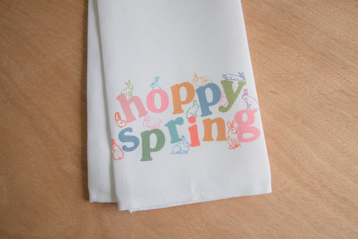 Hoppy Spring Bunnies Tea Towel TXT1089TT
