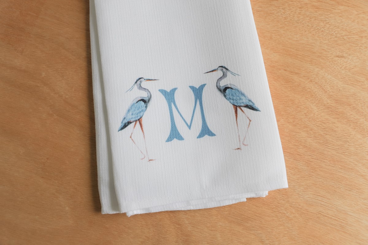 Heron Initial Tea Towel TXT1085TT