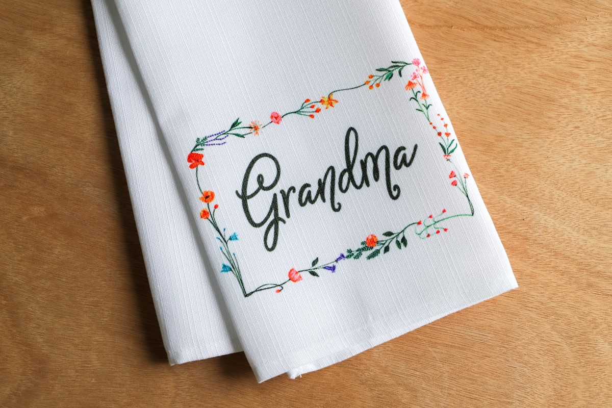 Wildflower Custom Name Tea Towel TXT1093TT