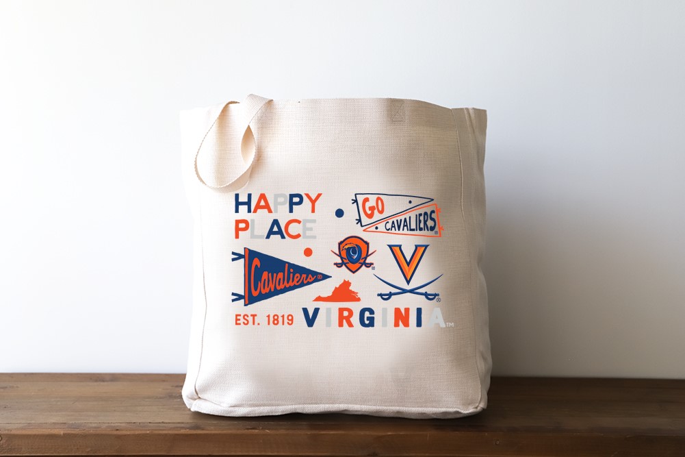 Virginia Cavaliers Double Collegiate Pennant Tote UVA0015BAG