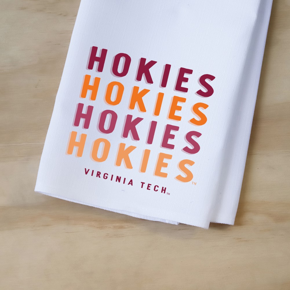 Virginia Tech Hokies Mascot Gradient Tea Towel VT0009TT
