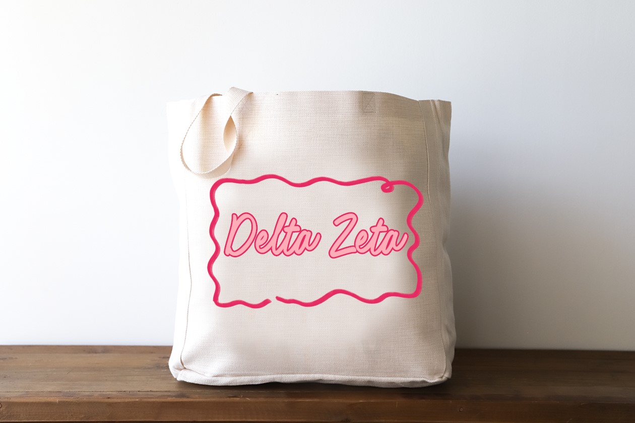 Swirly Sorority Name Tote SOR0042BAG