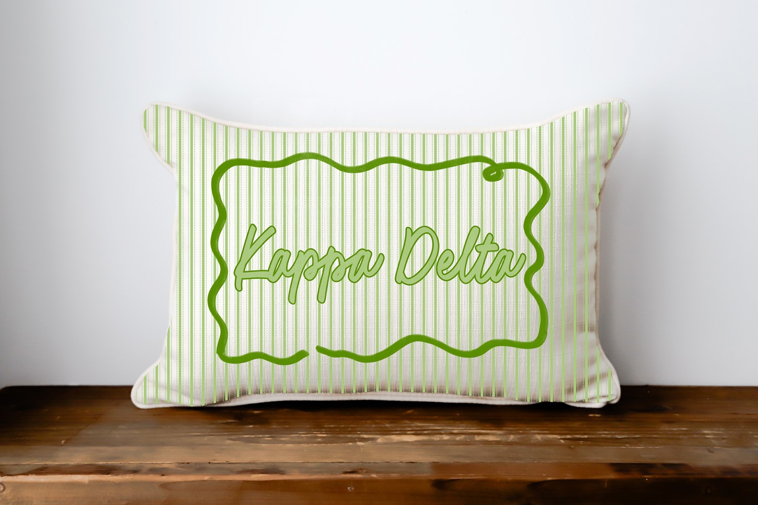 Swirly Sorority Name Kappa Delta Pillow SOR0042-KD