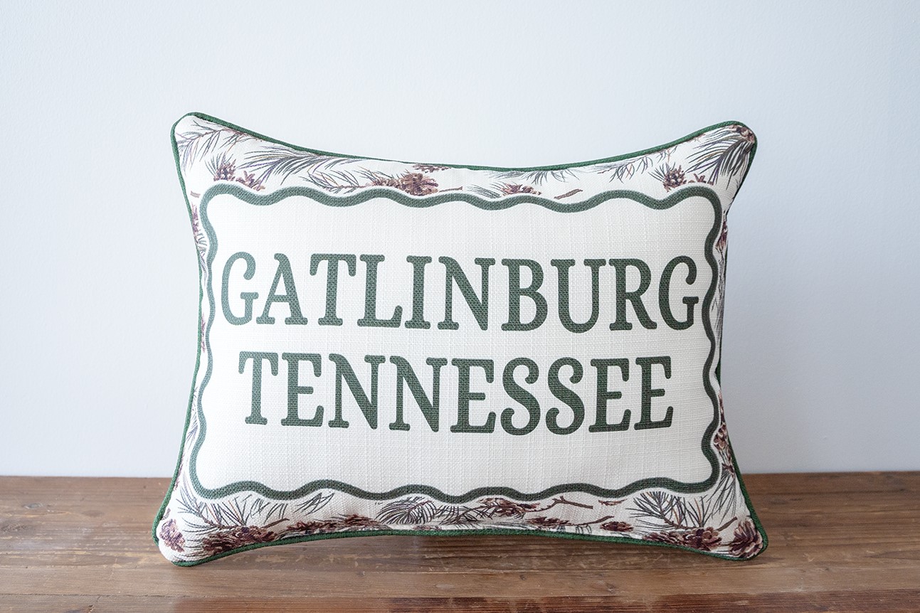 Pinecone Pattern Hometown Pillow MNT0006