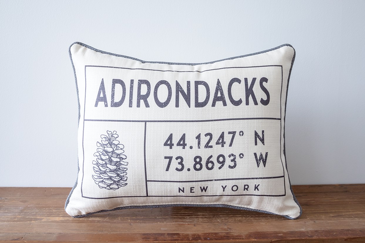 Mountain Grid Coordinates Pillow MNT0011