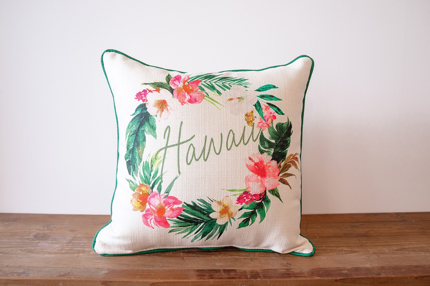 Hibiscus Wreath Pillow BEA0043