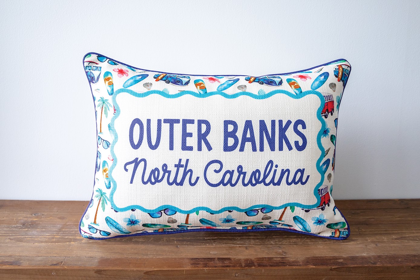 Surf Pattern Wiggle Pillow BEA0068