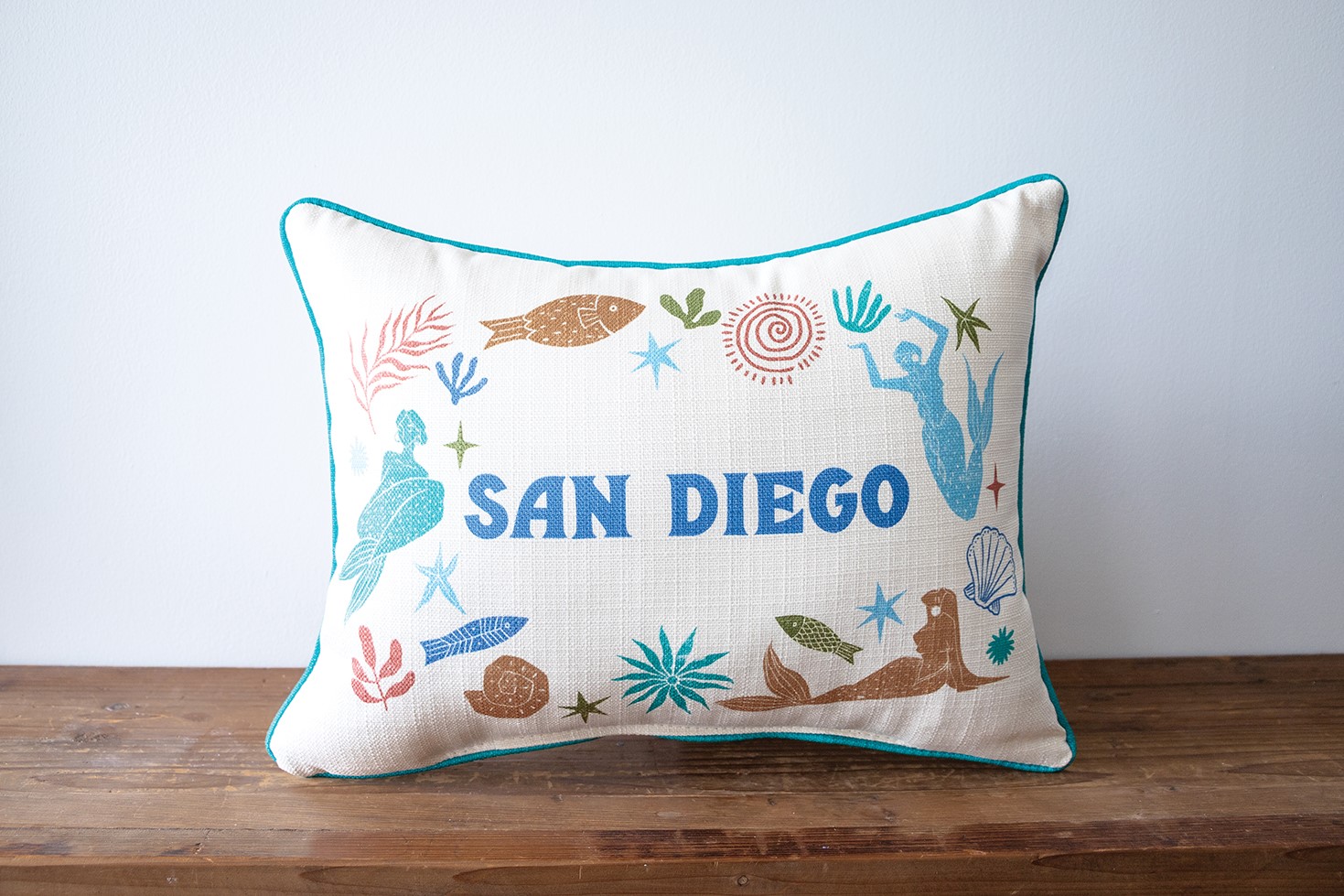 Modern Mermaid Cluster Pillow BEA0071