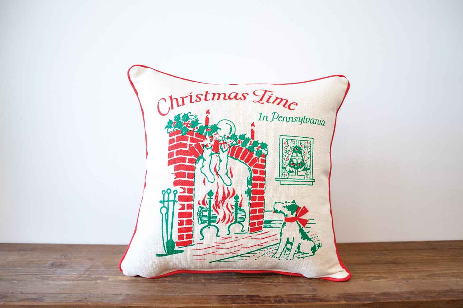 Christmas Fireplace Pillow CHR0291