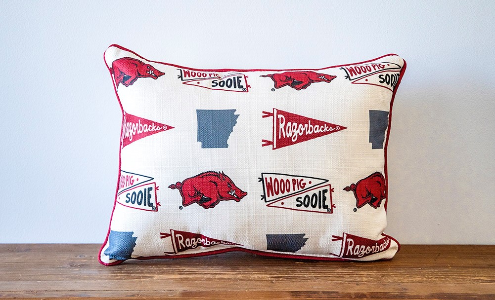 Arkansas Pennant Pattern Pillow ARK0038