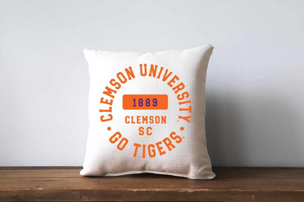 Clemson Athletic Circle Pillow CU0028