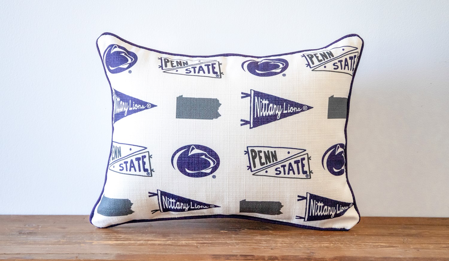 Penn State Pennant Pattern Pillow PSU0029