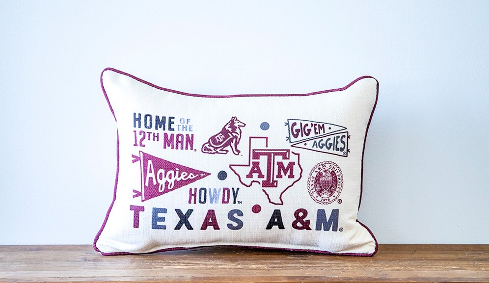 Texas A&M Collegiate Cluster Pillow TAM0048