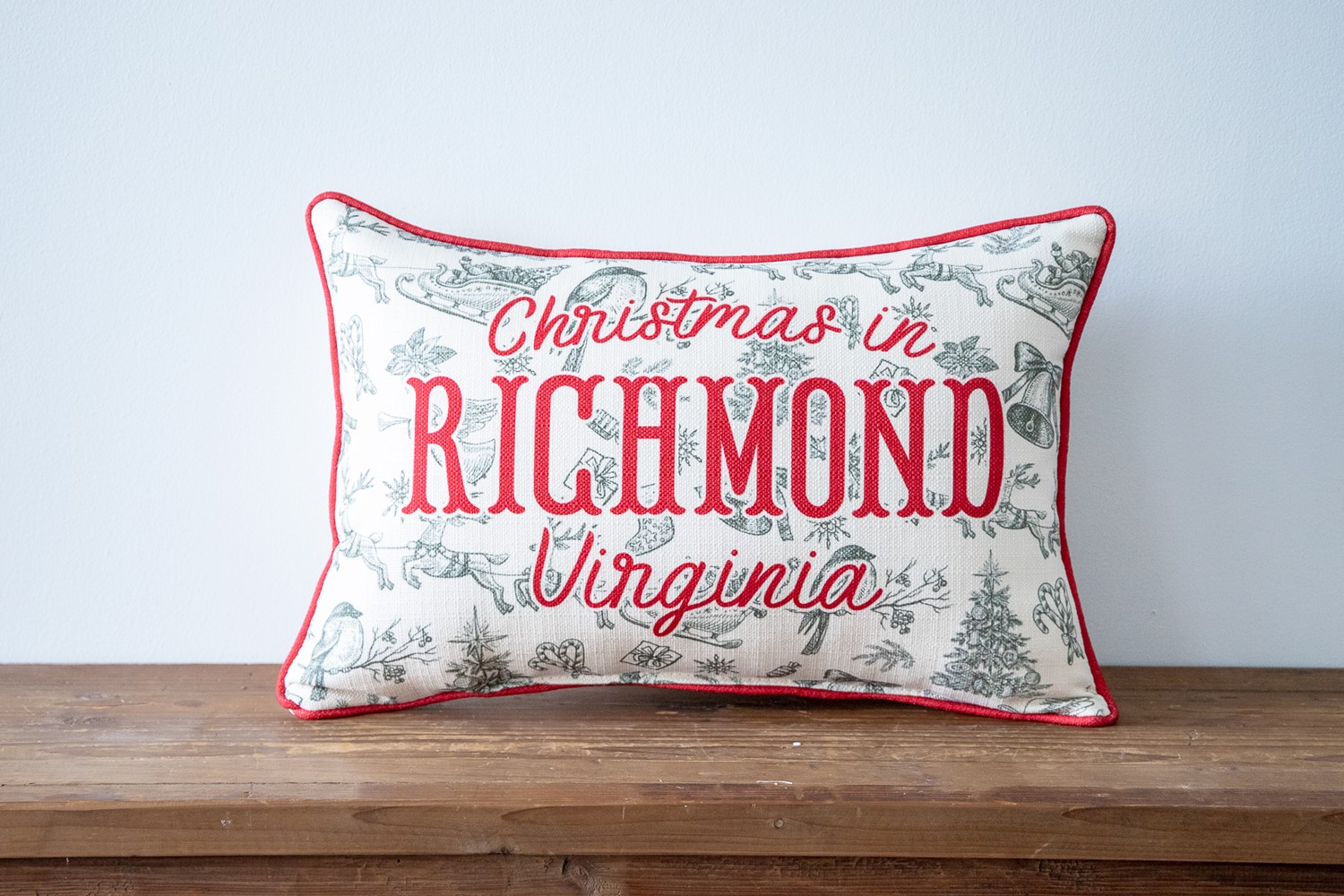Christmas in Toile Hometown Pillow CHR0298