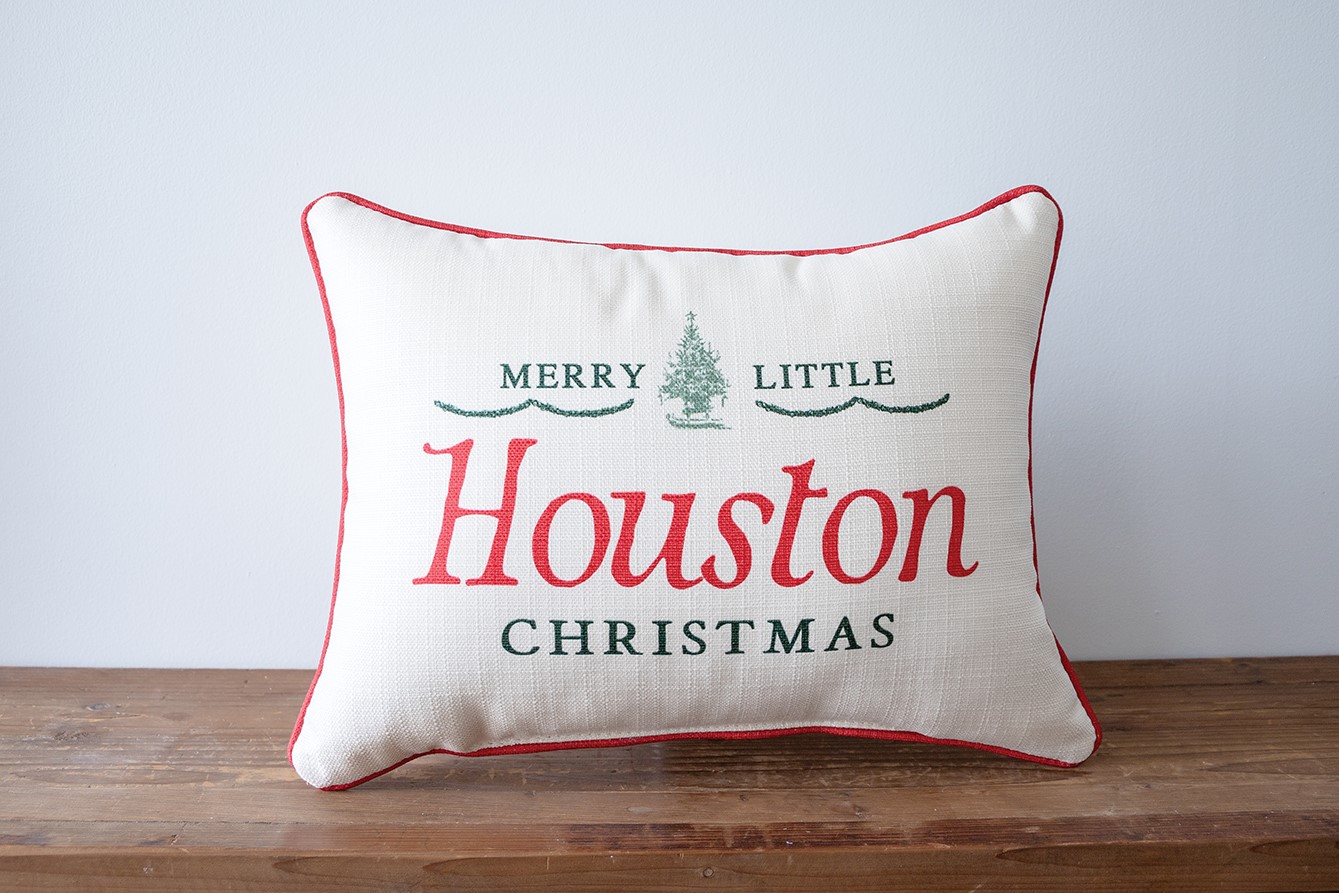 Vintage Merry Little Hometown Christmas Pillow CHR0306