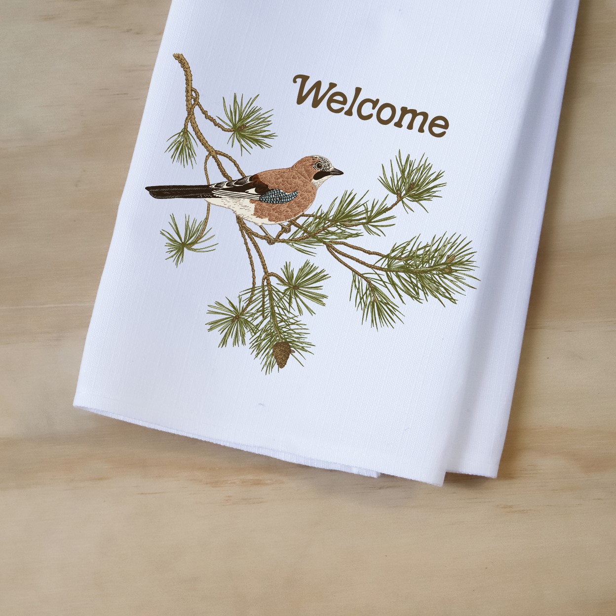 Welcome Winter Bird Tea Towel TXT1125TT