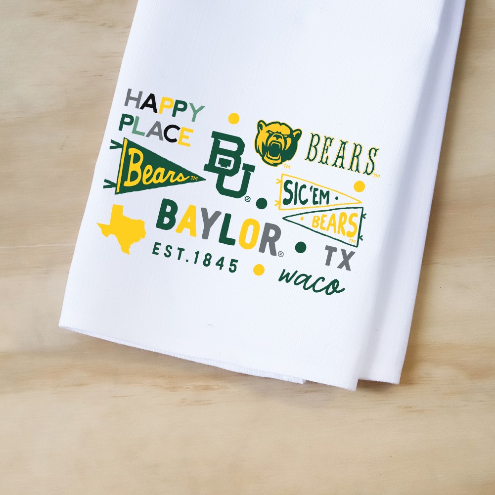 Baylor Collegiate Cluster Tea Towel BU0027TT