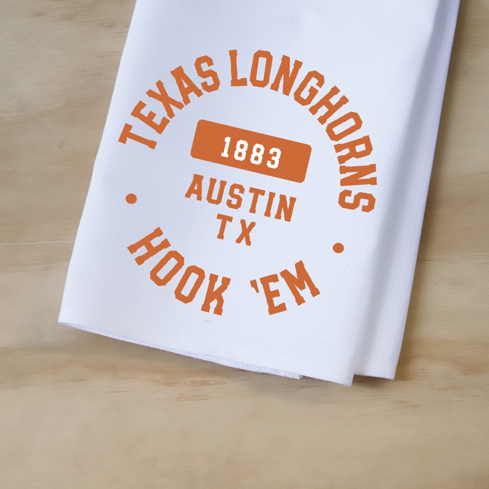 Texas Athletic Circle Tea Towel UT0036TT