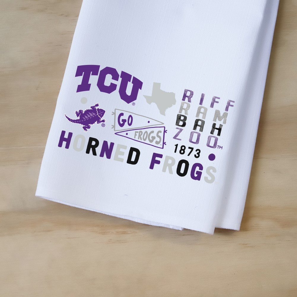 TCU Collegiate Cluster Tea Towel TCU0032TT